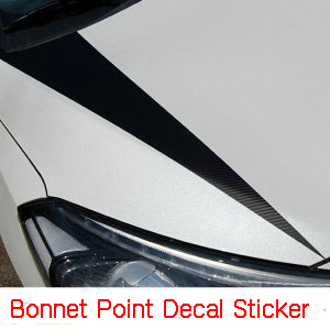 [ Elantra 2010~ ï¼ˆAvante MD) auto parts ] Bonnet Point 3D Decal Sticker(Carbon)
